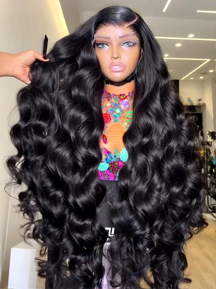 Wear Go HD 250 Density 13x6 Body Wave Lace Frontal Human Hair Wig 30 40 Inch 13x4 Lace Front Wigs Brazilian Closure Glueless Synthetic Front wigs