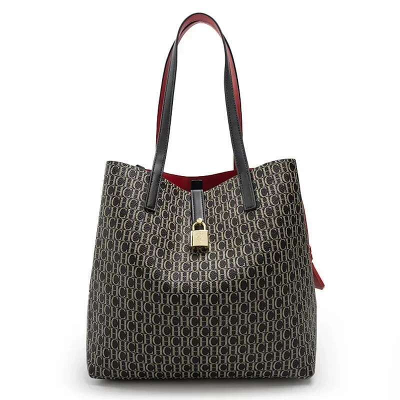 CH Portable Multi-Functional Fashion Crossbody Bag With Letter Pattern Design, Large Capacity, Simple Style Women's Handbag