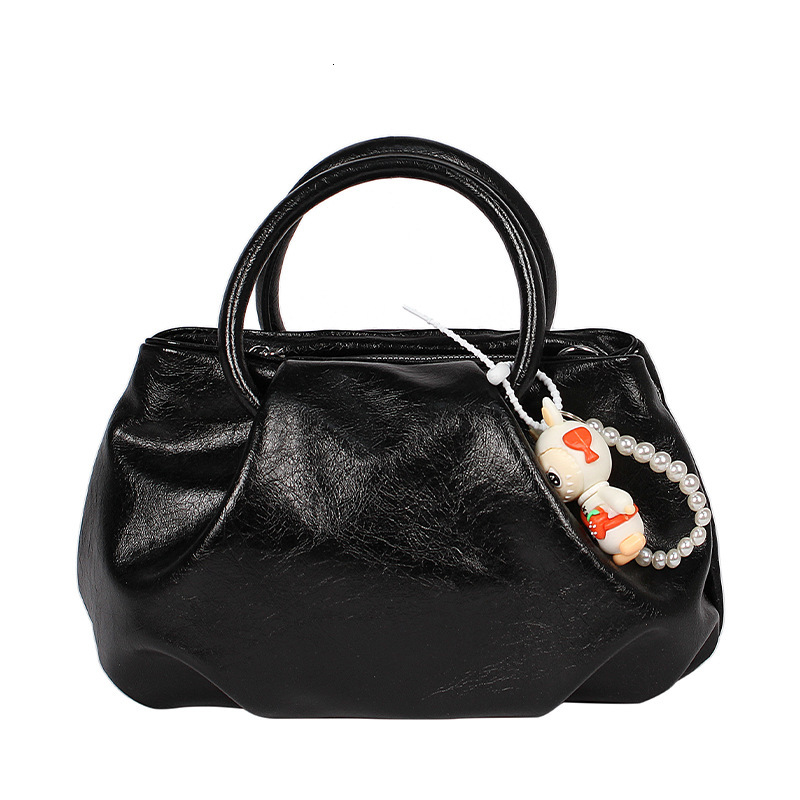 High end fashion pleated handbag 2025 new simple casual shoulder Korean version temperament crossbody bag for women