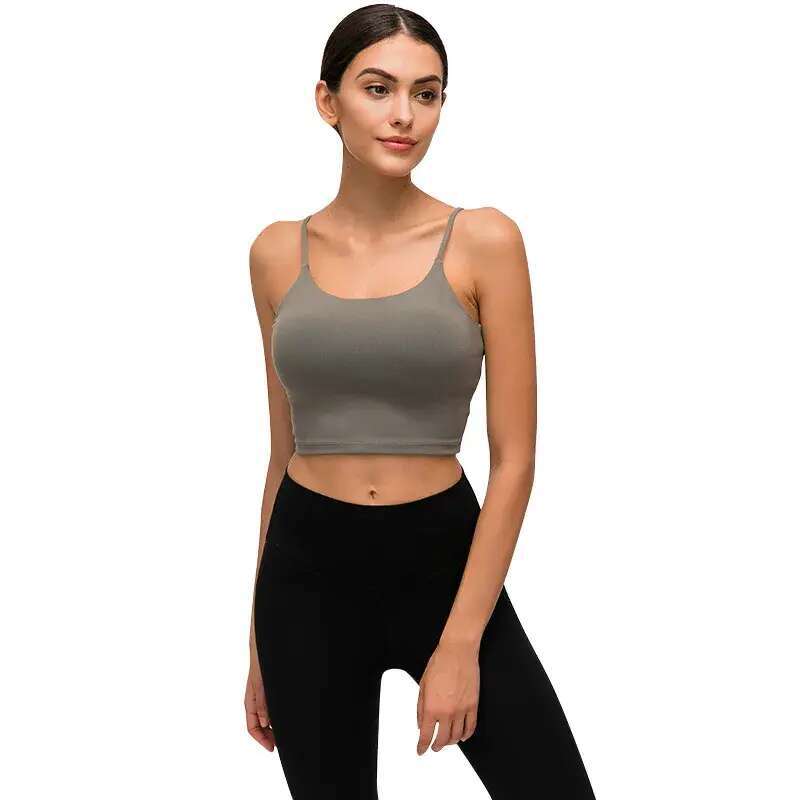 238A-Solid Color Women Yoga Slim Fit Sports Bra Fiess Vest Sexy Underwear with Removable Chest Pads Soft Brassiere Sweat Wicking Breathable Lingerie