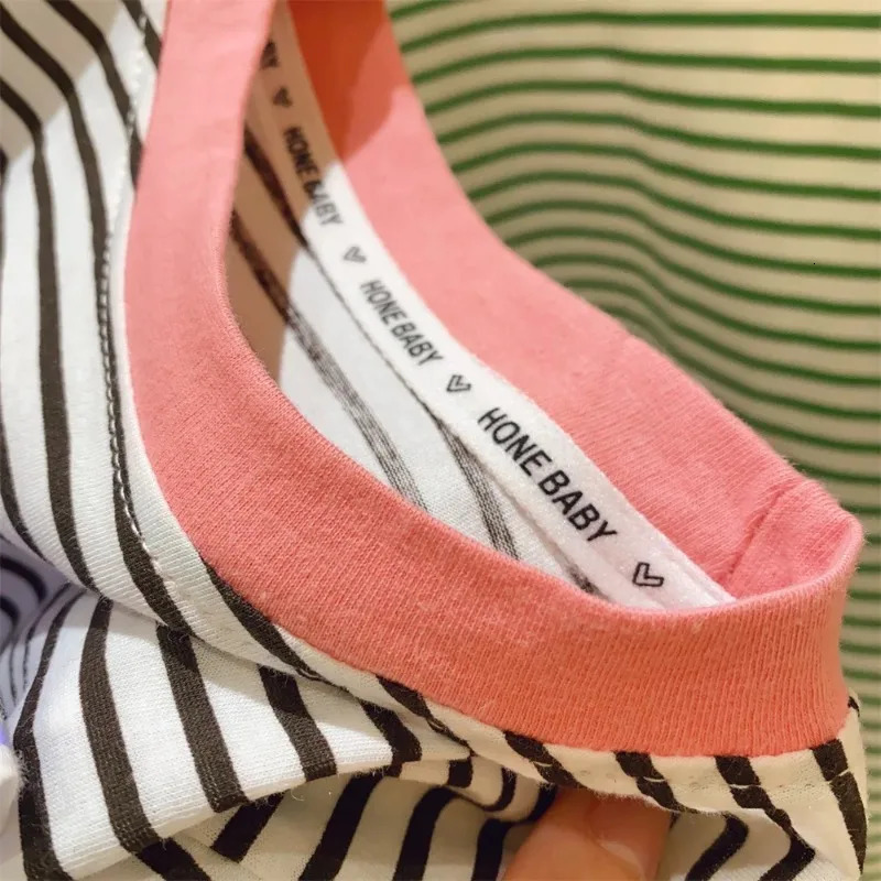 Baby Short Sleeve T Shirt Cotton Infant Striped T Shirt Summer Boy Girl Clothes Baby Cute Striped Tops Kids Tee 250515