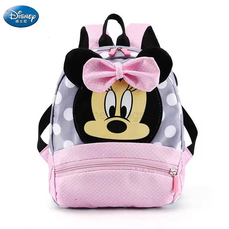 Disney Cartoon Backpack For Baby Boys Girls Minnie Mickey Mouse Children Lovely Schoolbag Kindergarten Schoolbag Kids GiftXJ250515