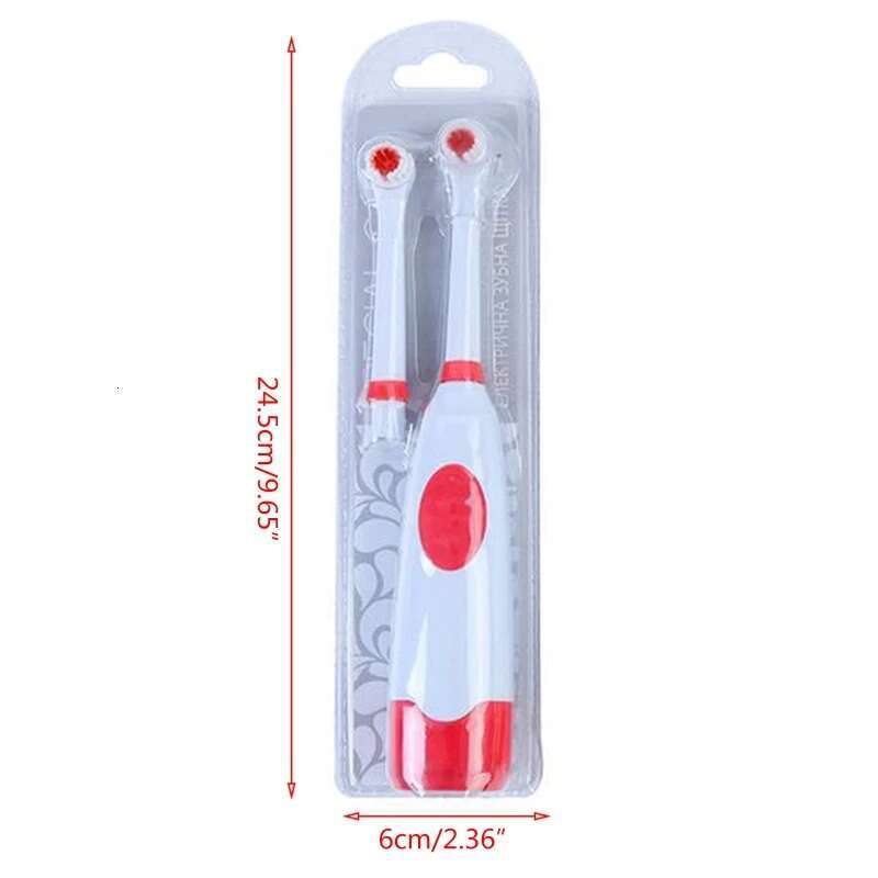 Vibration Electric Toothbrush Heads Set Operated Automatic Non-Rechargeable Waterproof Hygiene Brush