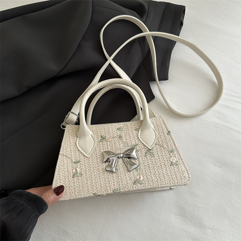 Grass Woven New Free Delivery Designer Bag Fashionable Handbag For Women 2025 New Trend Ins Single Shoulder Crossbody Bag Stylish Butterfly Bow Luxury