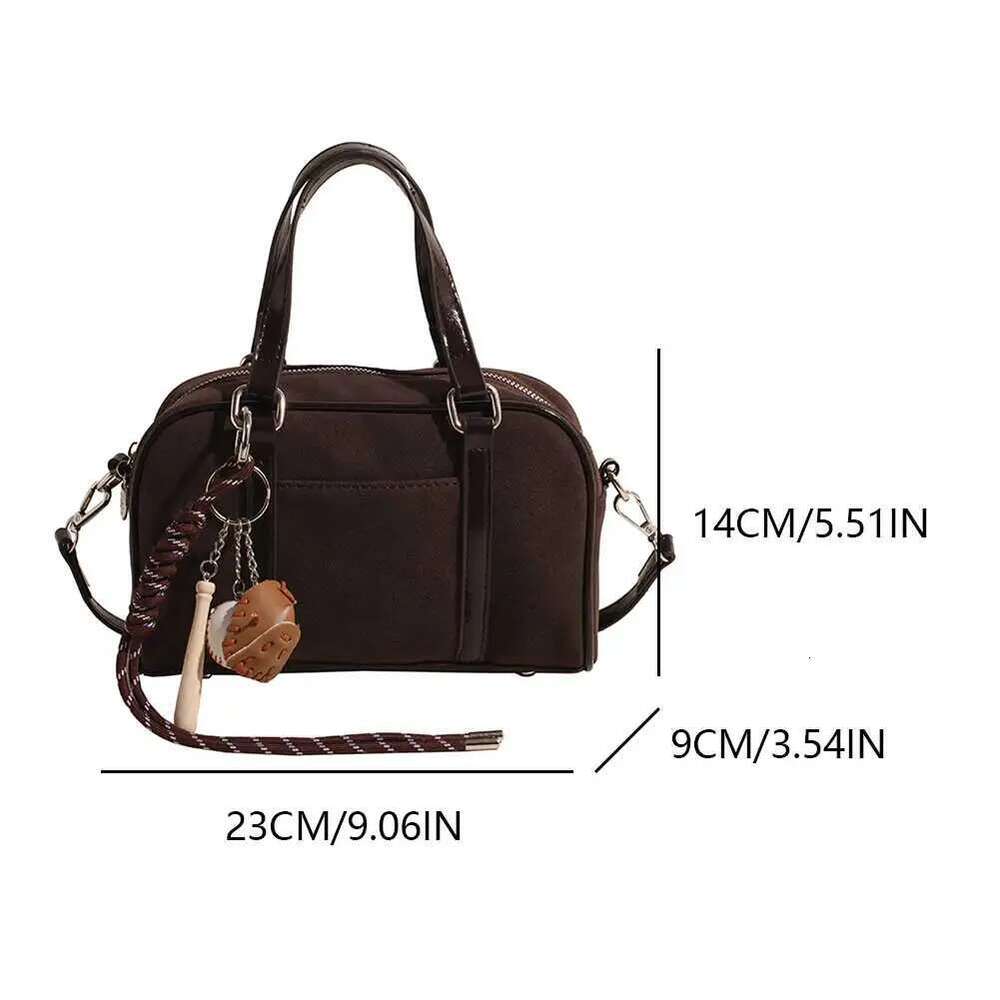 Women Suede Top-Handle Bag Adjustable Strap Crossbody With Interior Pocket Handbag Clutch Purse For Work Travel