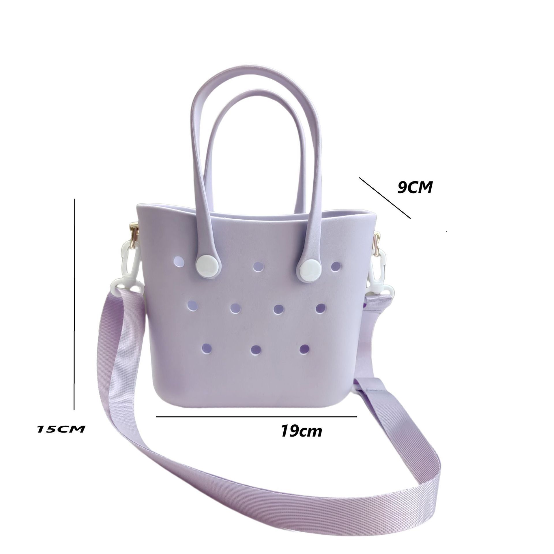 Trendy Crossbody Hole EVA DIY Matching Storage Beach Bag Daily Outdoor Fashion Handbag
