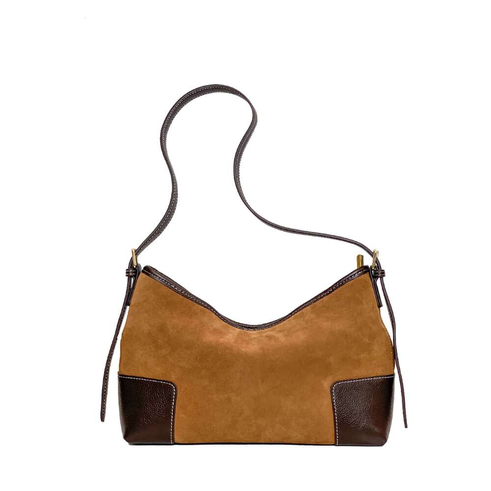 Temperament frosted leather new women s crossbody armpit single shoulder large capacity commuting bag