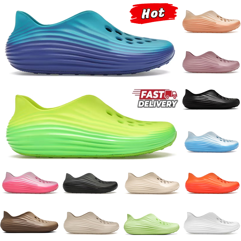 Designer Sandals ReactX Rejuven8 Foam Sandal for men slides flats summer slippers Light Orewood Brown Triple Black Cool Grey Volt Green Strike women beach sandal