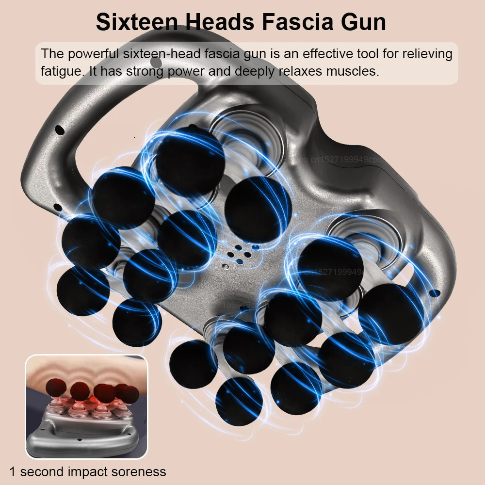 Fascia Gun Muscle Massager Gun High Frequency Back Body Waist Massage Machine Professional Electric Shoulder Legs Waist Massager 250513