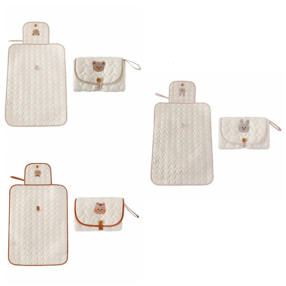 Bear Diaper Changing Pad Multifunctional Foldable Baby Changing Pad Detachable Waterproof Folding Diaper Changing Cover 250515