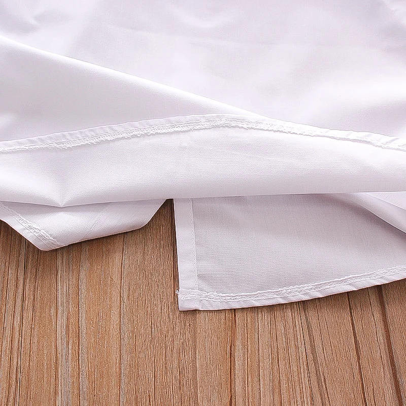 Spring and Autumn Boys Long sleeved Shirt Single Shoulder Pocket Flip Collar Baby White Shirt Comfortable Boys Clothing 250515