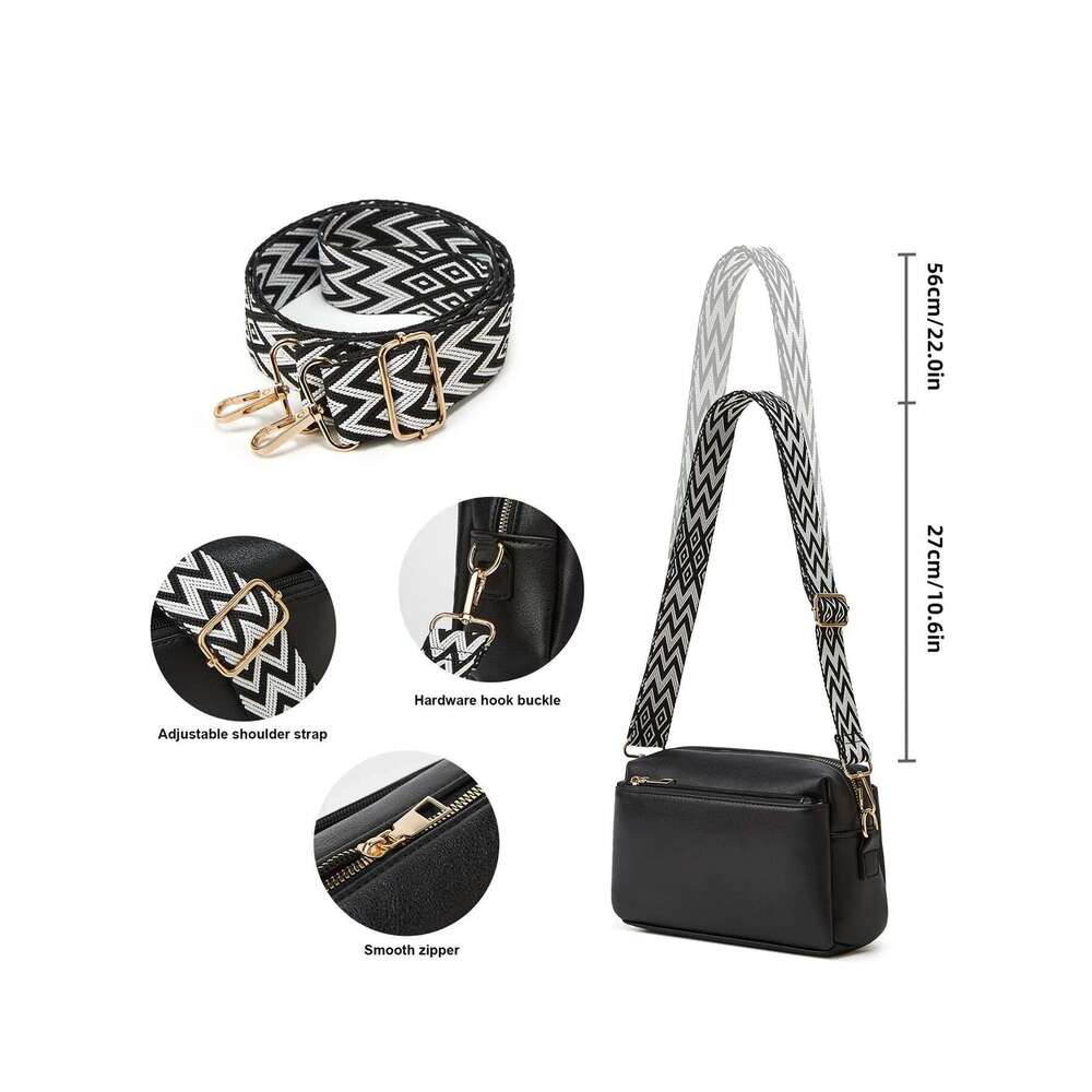 Single Shoulder Crossbody New Multi Zipper Anti Splashing PU Women's Small Square Bag