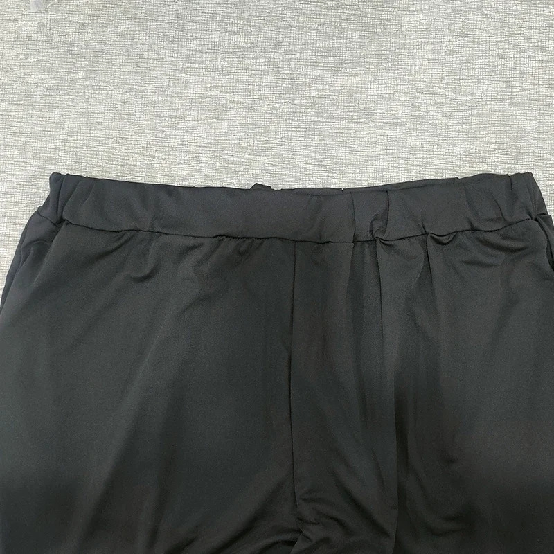 Womens plus size 1XL5XL drawstring lightweight and elastic fitness pants with pockets the smallest stylish comfortable legs 250506
