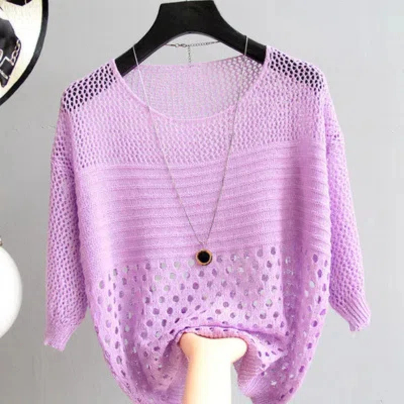 Spring and Summer Ice Silk Top Knitted Back Hollow Thin Bottom Suspender Street Womens Casual Shirt 13686 250515