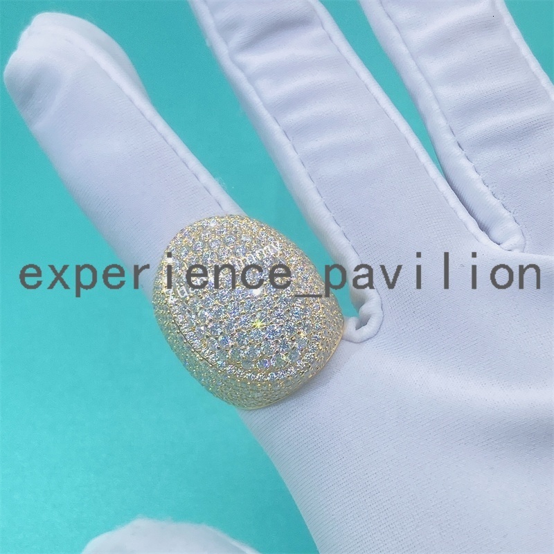 Custom Made Personal Real 925 Silver Full With Iced Out Moissanite Diamond Champion Men Rings Hip Hop Ring
