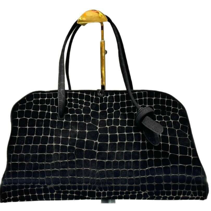 Women's Bags Designer New Advanced Crocodile Pattern Bowling Handbag, Crossarm, Underarm, Single Shoulder, Large Capacity Bag