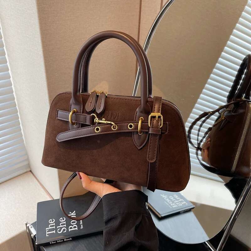 Matte Retro Bag For Women, Large Capacity 2024 New Autumn And Winter Casual Niche Design, Crossbody Work Small Handbag