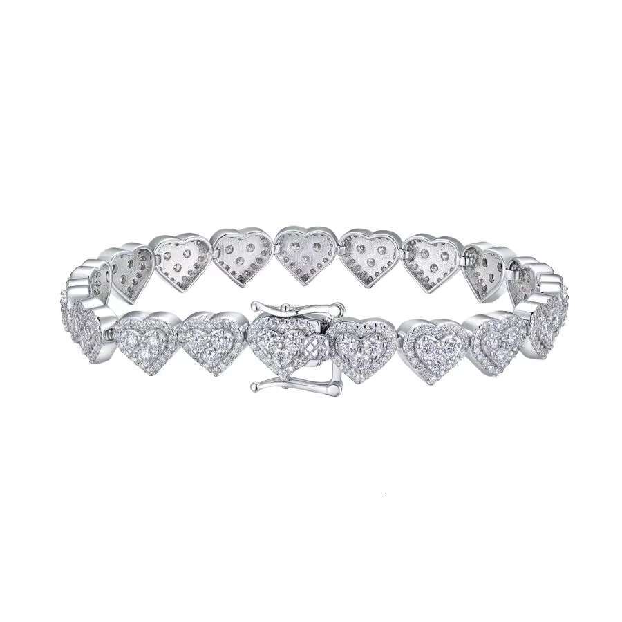 XG Fine Jewelry Lucky Clover Bracelet S925 Silver Gold Plated VVS Moissanite Cuban Bracelet with GRA Certificate