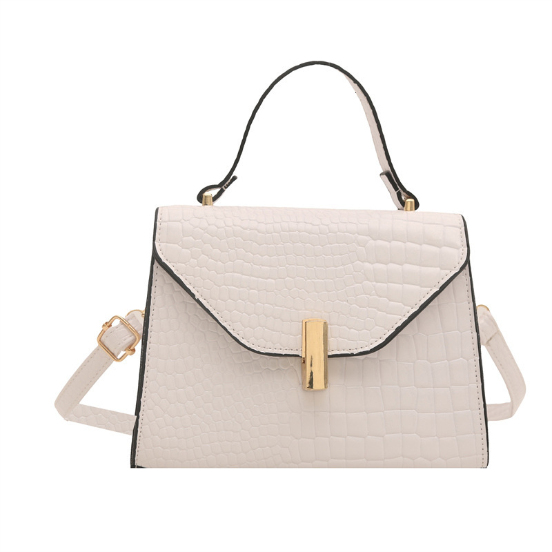 Fashionable Atmospheric One Shoulder Handheld Lizard Patterned New Free Delivery Designer Bag Luxury Bag Textured Women's Square Trendy And Niche