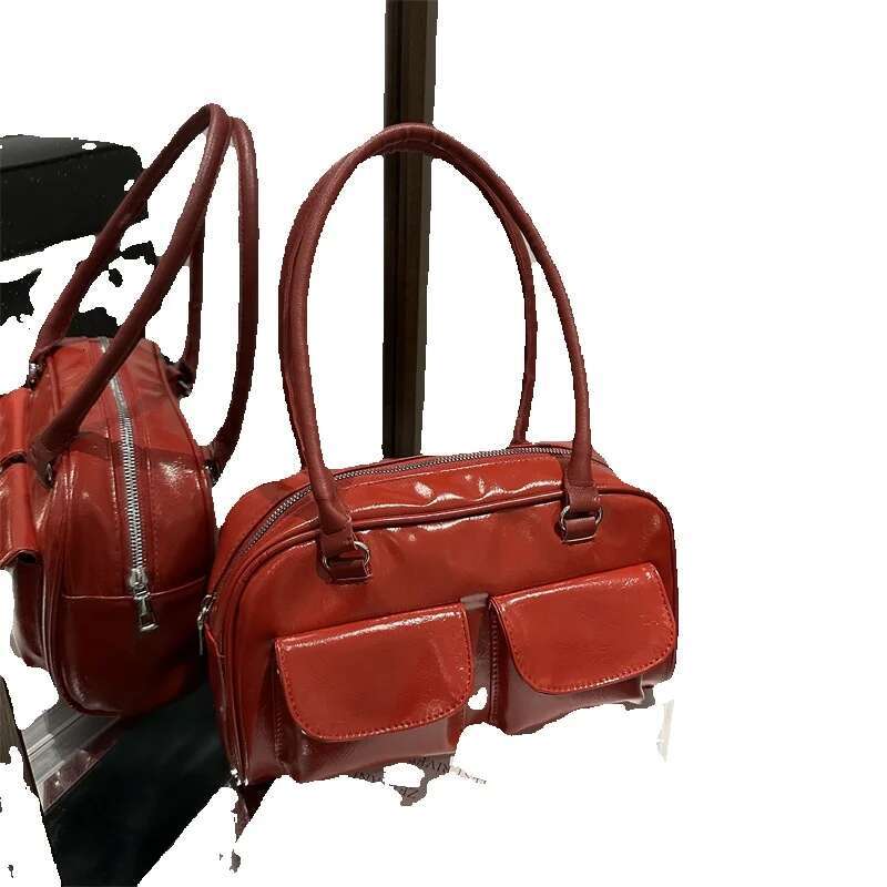 Top quality Brand High Quality New Style Free Delivery Designer Bag Niche Underarm Trendy Fashion Tote Versatile Large Capacity Red Commuter Bag for W