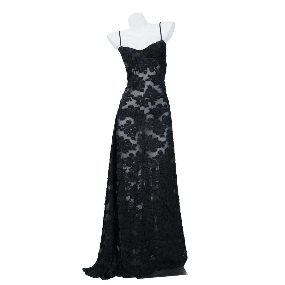 White Dress Maxi Dress New Embroidered Flower Long Skirt With High-End Feel, Children's Fishbone Heavy Industry Camisole Skirt, Slimming Dress KQ