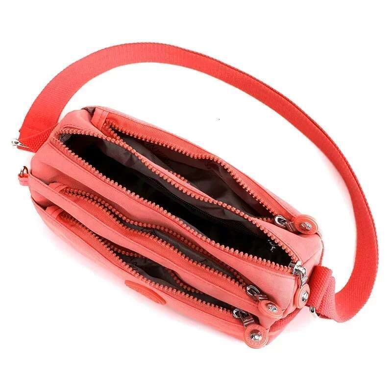 2024 Women's Nylon Cloth Shoulder Fashion Simple Mother Messenger Bag Leisure Multi-Layer Middle-Aged Ladies Handbag