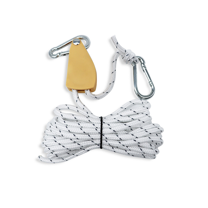 Outdoor pulley adjuster tent holder metal lifting pulley reflective wind rope bold canopy rope 4mm