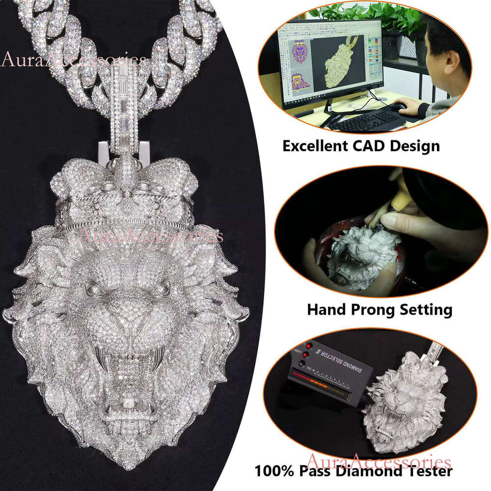 Custom Your Name Championship Sparkle Hip Hop Jewelry Sterling Sier VVS Moissanite Dia Iced Out Men Ring