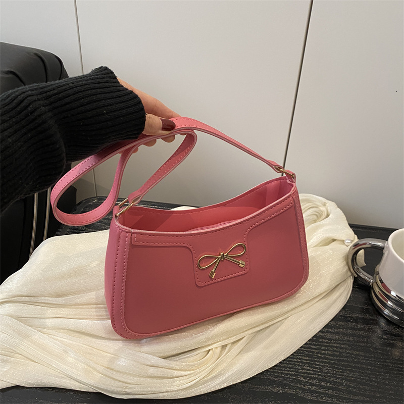 For Women Korean Style High Personality Light Luxury New Free Luxury Bag Delivery Designer Bag One Shoulder Crescent Bag New French Fashion Niche Desi