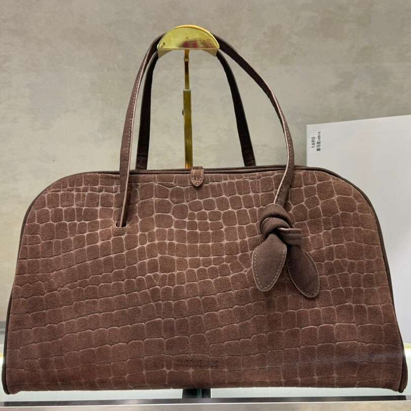 Women's Bags Designer New Advanced Crocodile Pattern Bowling Handbag, Crossarm, Underarm, Single Shoulder, Large Capacity Bag