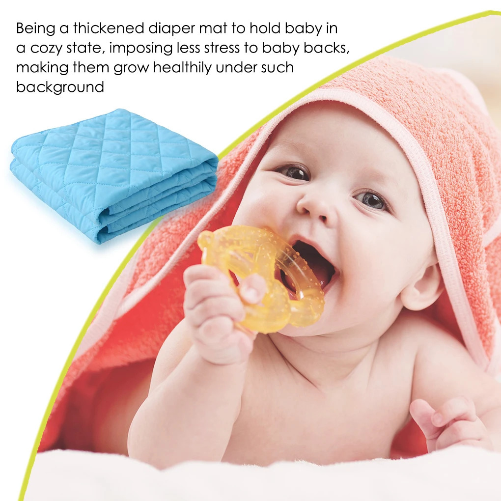 Baby Diaper Mat Waterproof Cushion Waterproof Tool Diaper Changing Pads Infant Boys Girls Urine Mats Blue 50*70cm 250515
