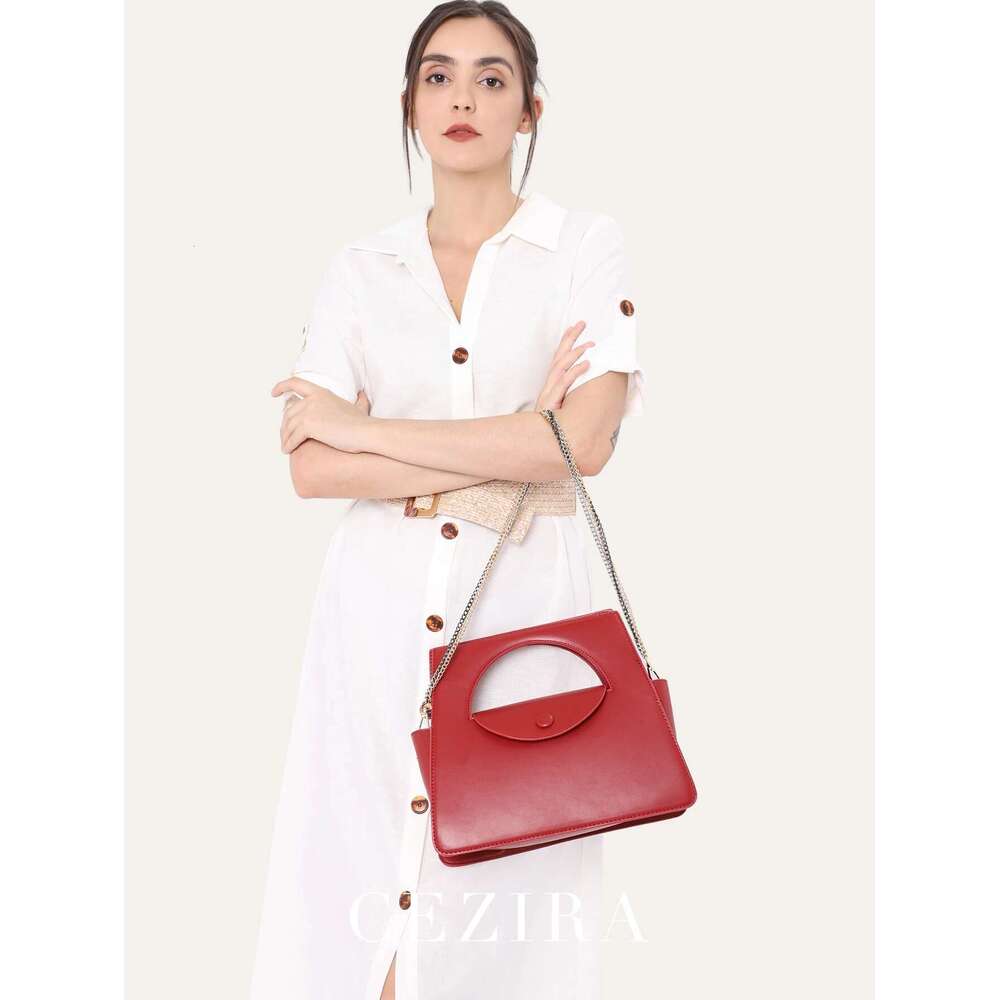CEZIRA Brand PU Vegan Leather Top-Handle Bag Women Fashion Chain Crossbody Flap Shoulder Handbags Working Dating College