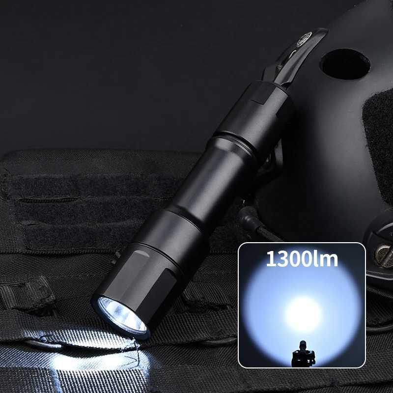 WADSN MCH Tactical Flashlight Cloud defensive Handheld Weapon Light 1300lm Portable Torch Rechargeable Outdoor Camping Hunting Z250514