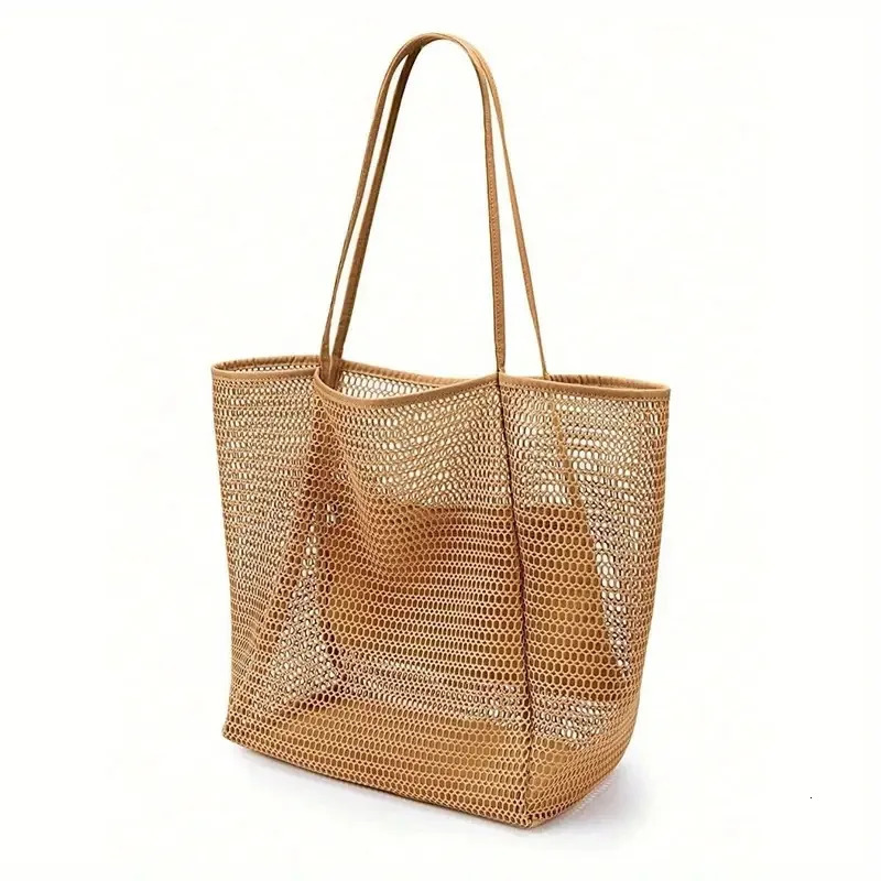 Mesh Beach Tote bag for Womens Shoulder Handbag Causal Hobo Pool Bags travel beach swimming bowls beach bags 250515