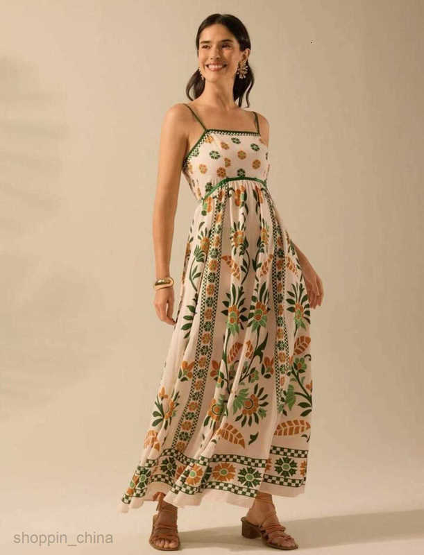 Women Dresses summer new floral printed camisole dress with vacation women's clothing