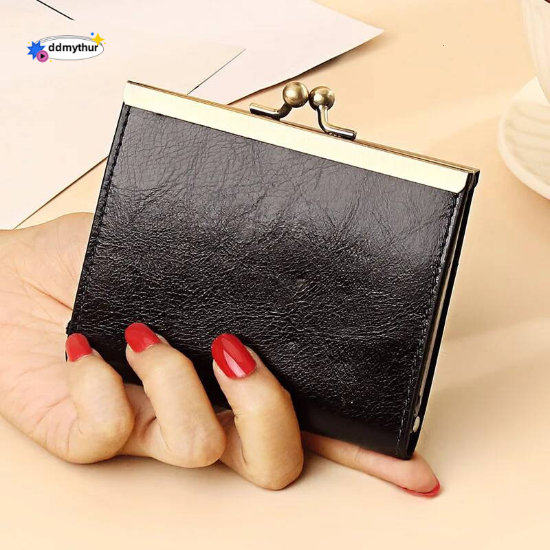 New Women Wallets Fashion Genuine Leather Female Small Purses Short Hasp Wallet Casual Money bag Coin Card Holders Clutch ddmythur