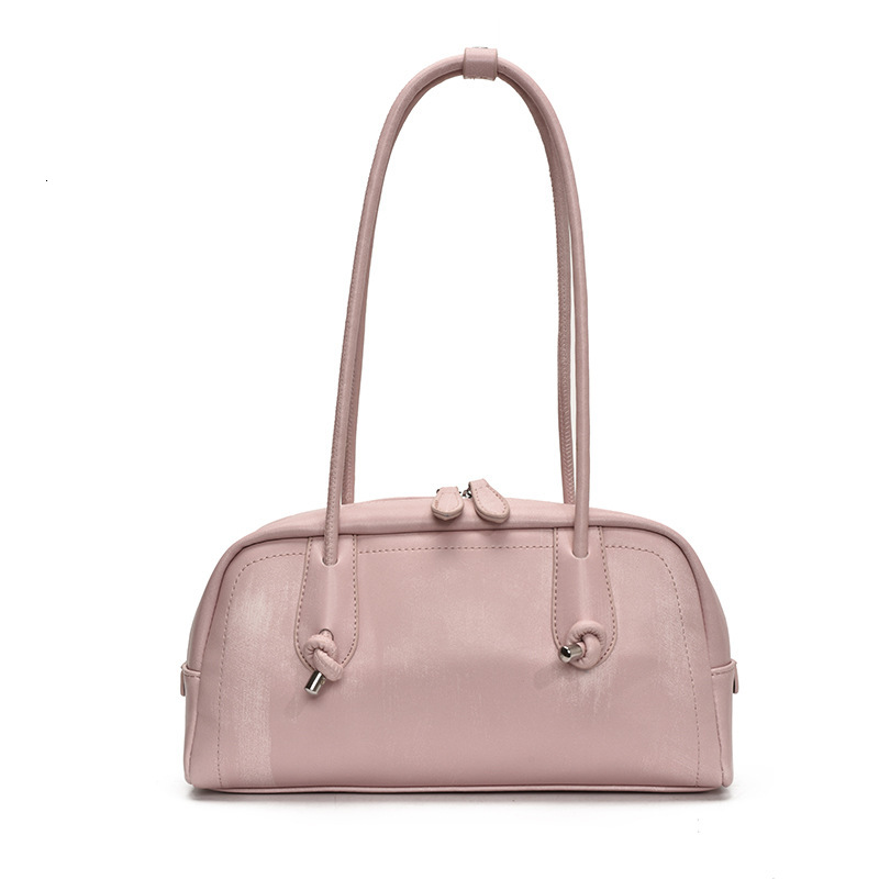 Large capacity bowling for women 2025 new fashionable simple Boston bag, stylish and versatile single shoulder armpit bag