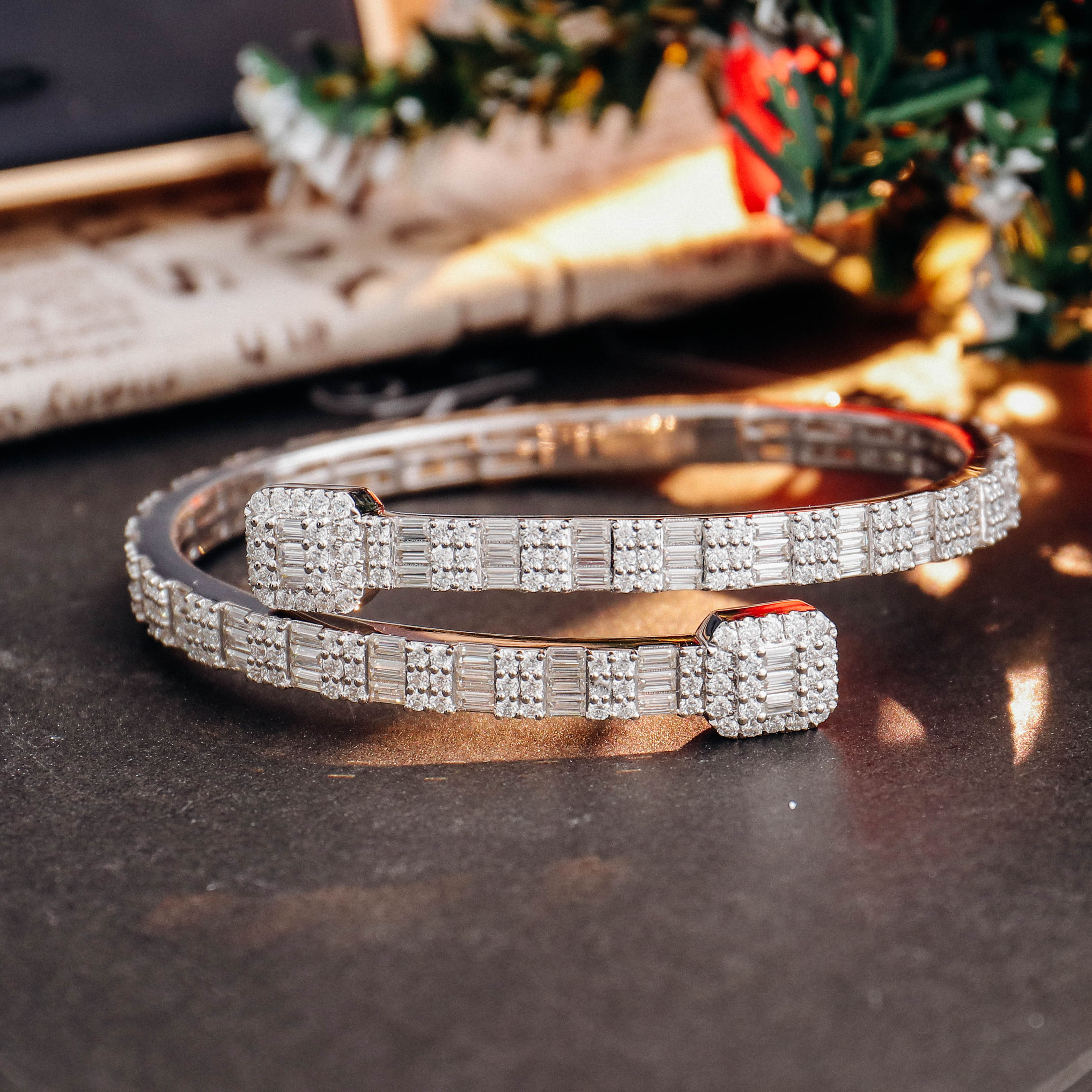 New Arrivals Fashion Men Jewelry 925 Silver Iced Out Hip Hop Jewelry DEF VVS1 Baguette Round Moissanite Diamond Bracelet Bangle Men or Women