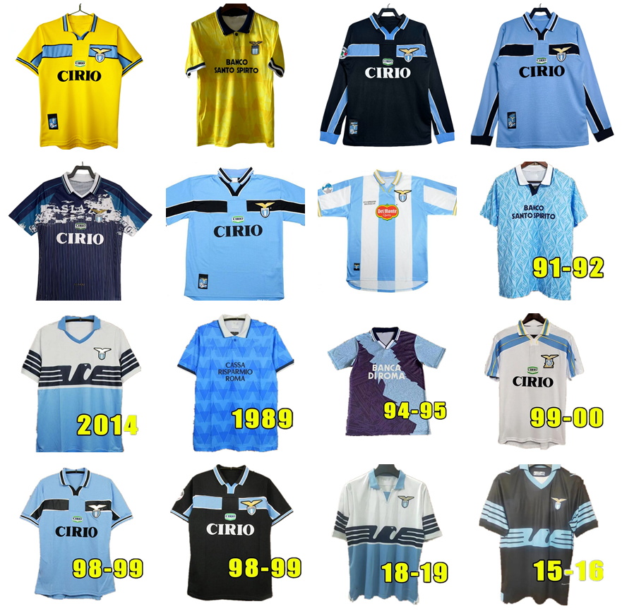 Retro classic lazio soccer jerseys 1989 1990 1991 1992 1998 1999 2000 2001 2015 2016 NEDVED SIMEONE SALAS GASCOIGNE CRESPO MIHAJLOVIC INZAGHI football shirt