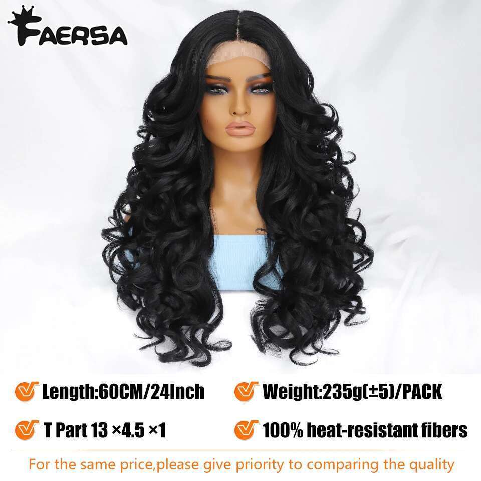 Black Brown Curly Synthetic Front Wigs For Women Blonde Orange Female Lace Wig 13X4.5X1 Cosplay Hair Daily Use