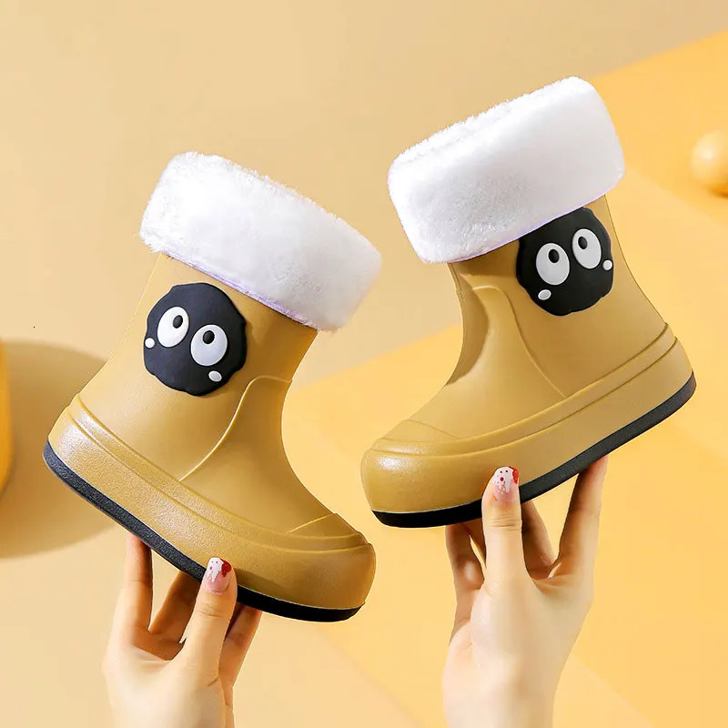 Cute Cartoon Kids Rain Boots Boys Girls Outdoor Personality Anti Slip Mid Calf Students Big Kids Waterproof Shoes gift 250515