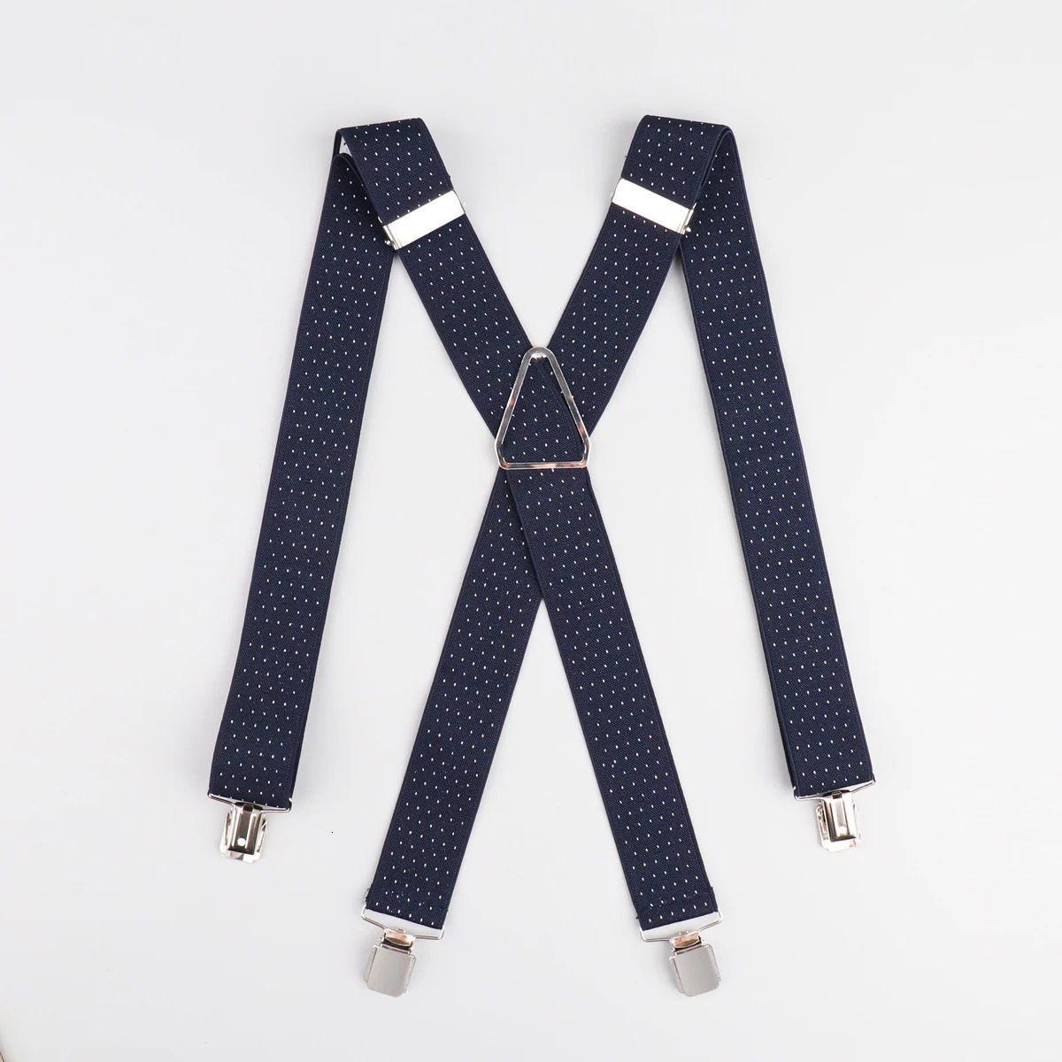Stylish mens suspenders elastic white dot suspenders 250515