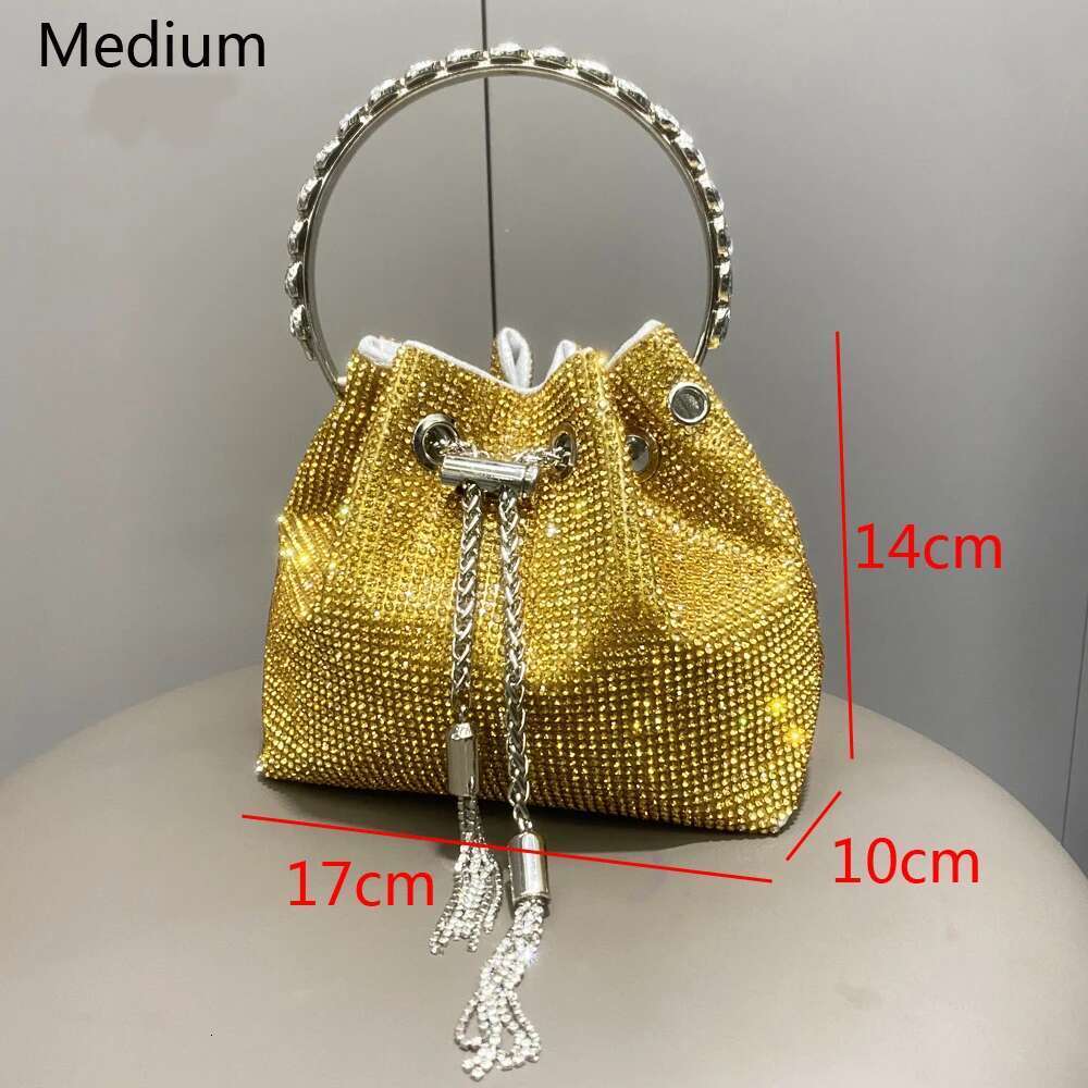 purses and handbags for women Designer bucket clutch purse evening banquet bag Crystal rhinestone shoulder bags