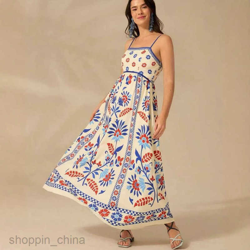 Women Dresses summer new floral printed camisole dress with vacation women's clothing