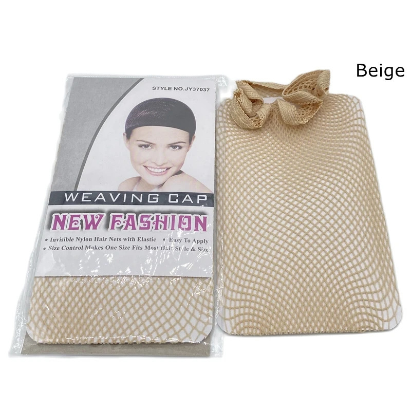 4 pieces TOP OPEN Black Fashion Weaving Cap Stretchable Elastic Hair Net Snood Wig Cap Hairnet Hair Mesh 250513