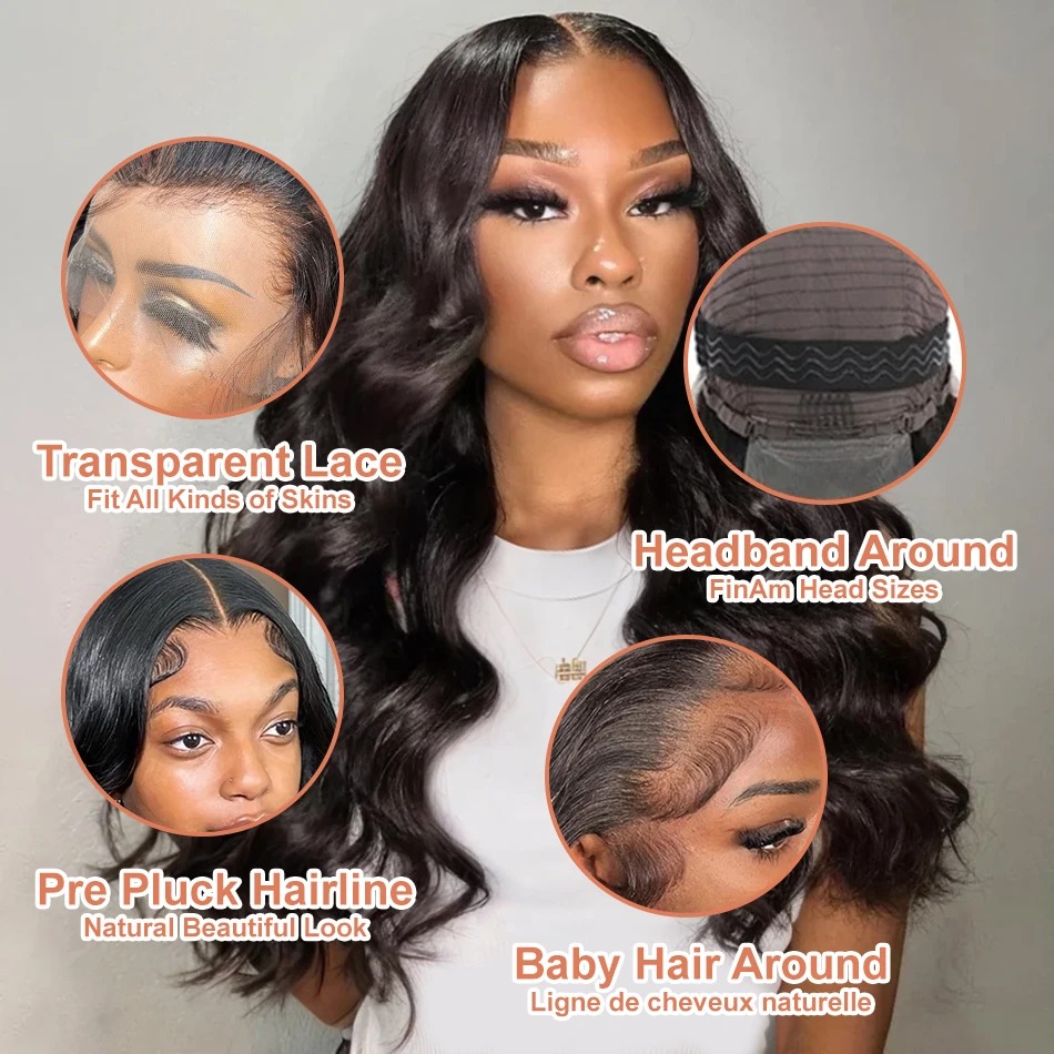 Wear Go HD 250 Density 13x6 Body Wave Human Hair Wig 30 40 Inch 13x4 Lace Front Wigs synthetic front wigs Brazilian Closure Glueless