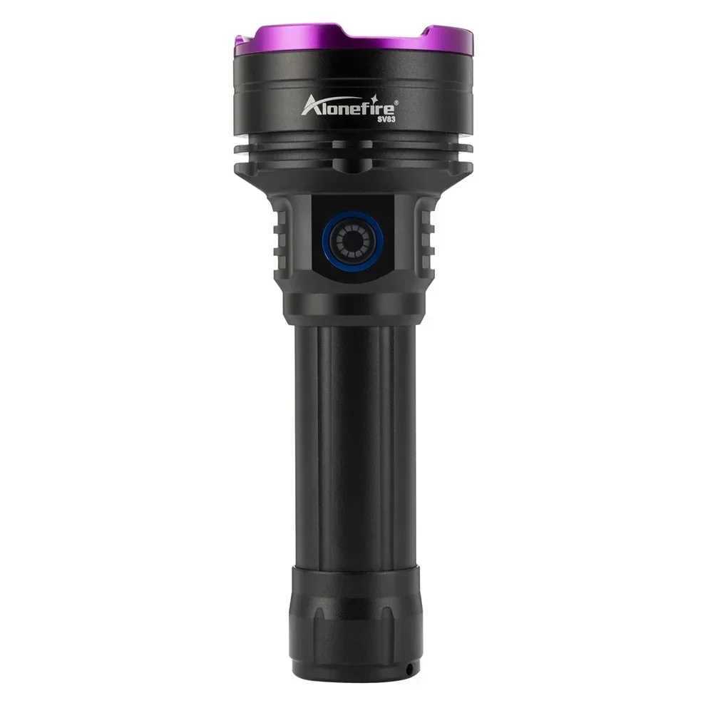Alonefire SV83 Power UV Flashlight 365nm 30W Ultraviolet Rechargeable Torch Light by 21700 Battery for Scorpion Money Pets Stain Z250514