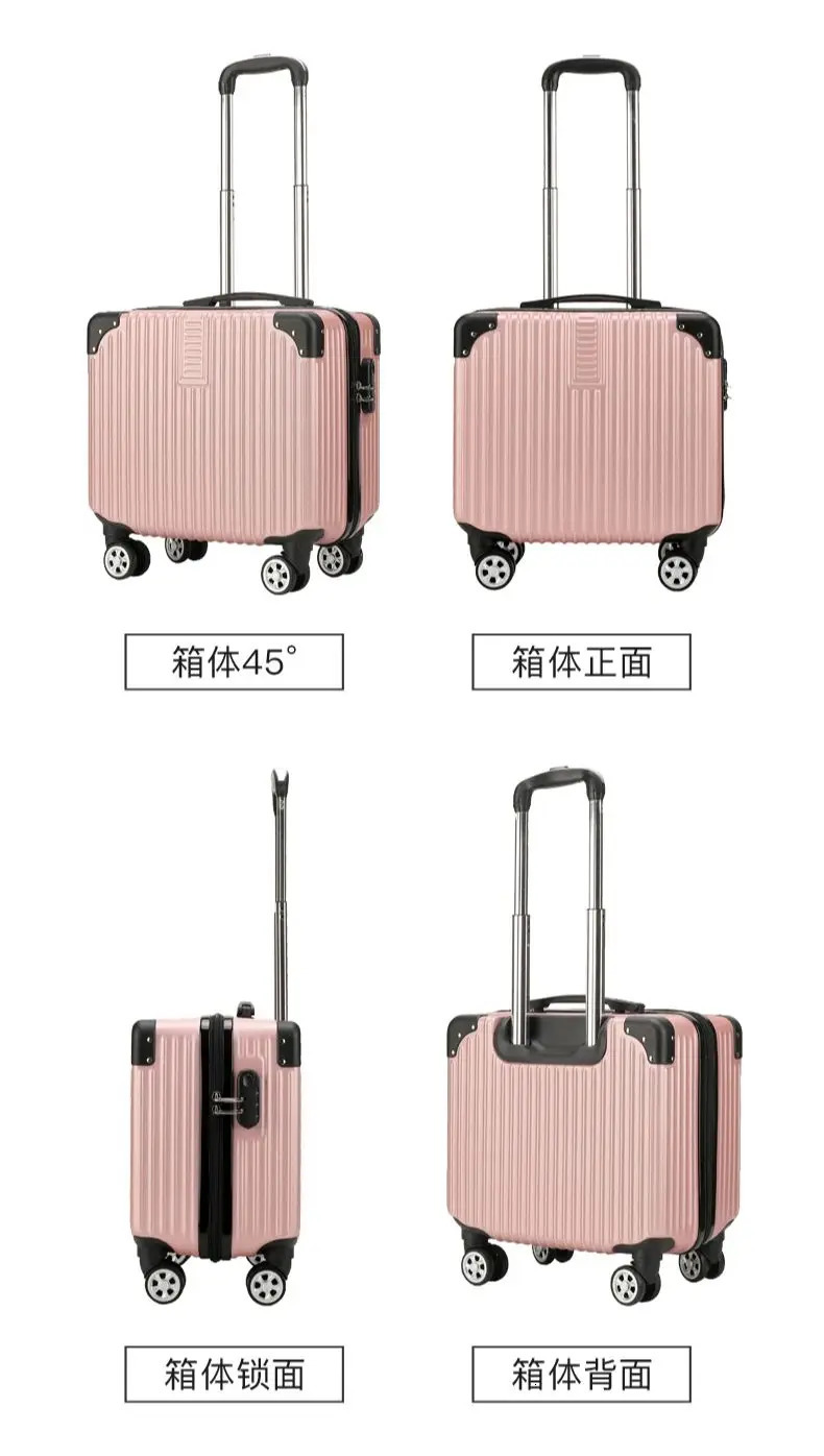 Mini Small 18-Inch Travel Boarding Suitcase Luggage Student Japanese-Style Retro Lightweight Password Trolley Case 250514