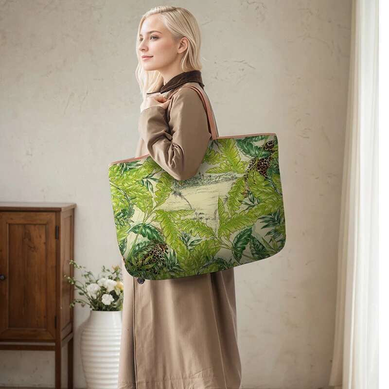 Handbag Lady Personalized Printing Large Capacity Canvas Tote Wholesale And Customized Patterns Available Commuter Shoulder Bag