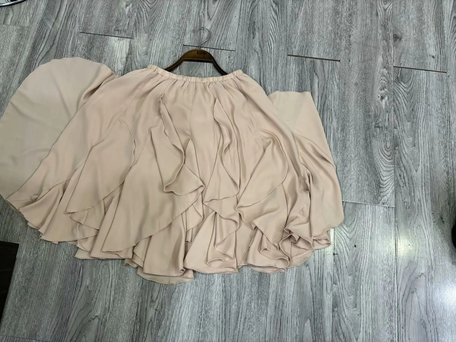 European and American style summer irregular temperament versatile high waist Aline skirt 250515
